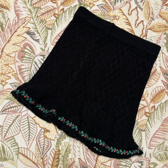 NWT Dolls Kill Snowbound heirloom knit embroidered Christmas skirt XS - Picture 1 of 6